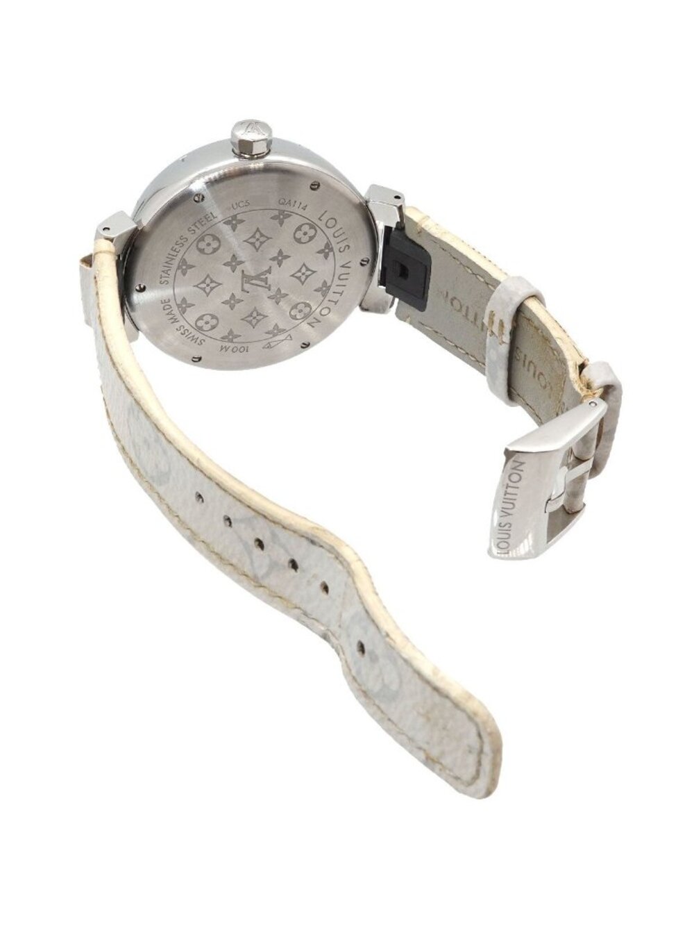 Louis Vuitton Tambour GM Monogram White Watch Quartz - Picture 4 of 6